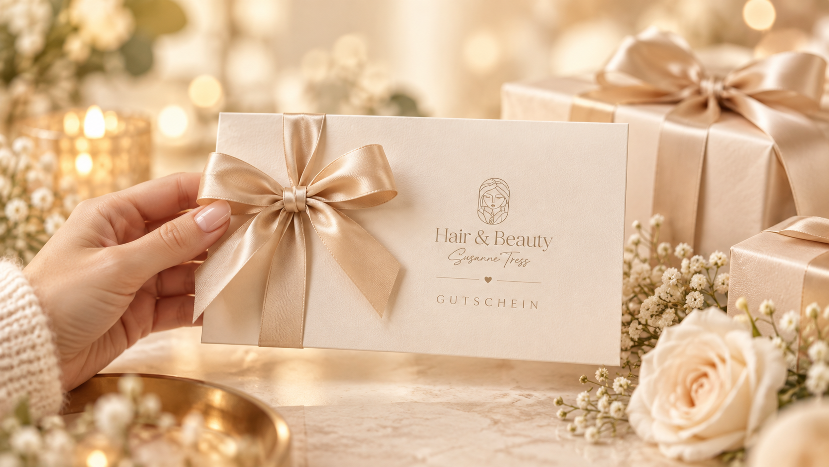 Eleganter Geschenkgutschein von Hairstyle & Beauty by Susanne Tress